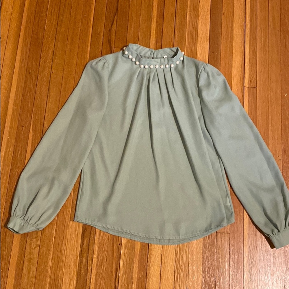 Pearl Collared Blouse